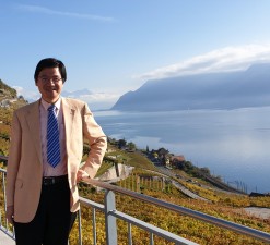 Vineyards next to Lake Geneva Vineyards next to Lake Geneva